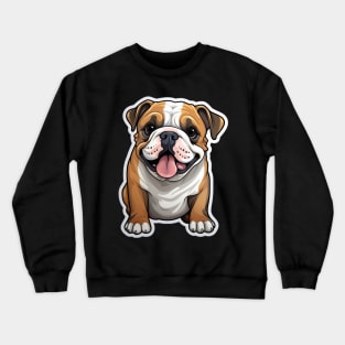 Cute Bulldog Dogs Funny English Bulldog Crewneck Sweatshirt